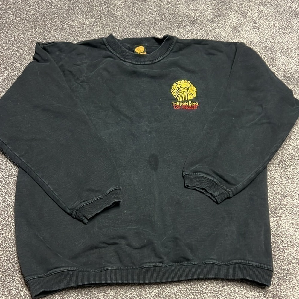 VTG Disney Lion King Broadway Musical Embroidered Crew Neck Sweatshirt - M/L - Picture 2 of 4